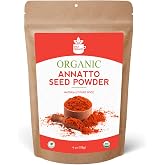 SPICY ORGANIC Annatto Powder 4 oz. – Certified USDA Organic - Ground Achiote Seed Spice for Seasoning and Cooking