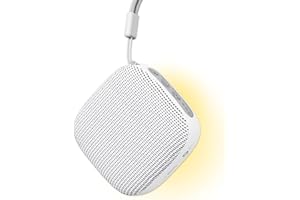 HOMEBEST Portable Sound Machine for Travel, White Noise Sound Machine for Sleeping, 52-Hour Lasting Mini Noise Machine with 21 Quality Non-looping Sounds, Headphone Jack, Memory, Timer for Adults,Hotel (White)