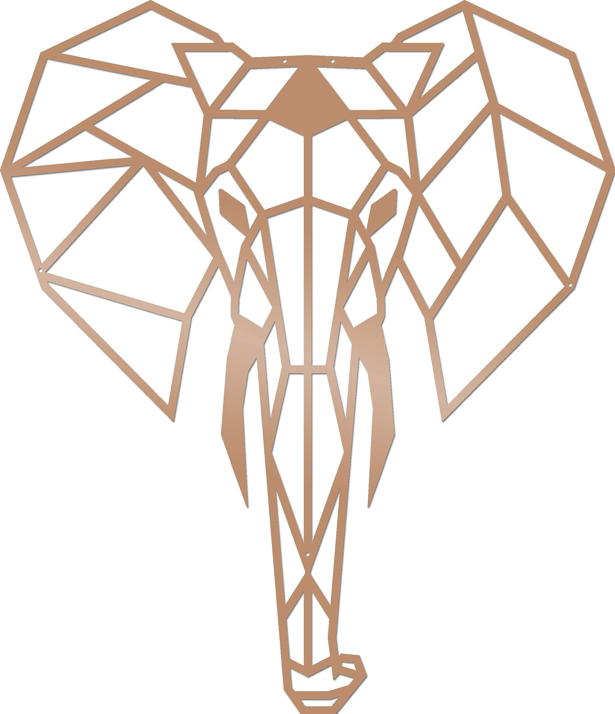 Homemania Wall Decoration, Steel, Copper, 45 x 0.15 x 52 cm