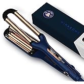 MIRACOMB Titanium Deep Waver Iron, Ion Technology, Digital Heat Settings, Auto Off, Dual Voltage (12.2 inches, Wavy Hair, Hair Waver)