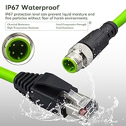Lonlonty M12 to RJ45 Industrial Ethernet