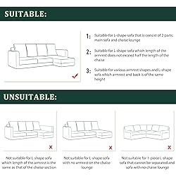 CHUN YI Stretch Sectional Couch Covers Soft L
