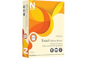 Neenah 81368 Wausau Vellum Bristol Cardstock, 67 lb, 8.5 x 11 Inch, Pastel Ivory, 250 Sheets