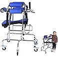 GSCDJCM Disabled Walking Aids - Foldable Design Walker for Child, Adjustable Height Width Medical Walker, Comfortable Foam Armrest Mobility Rollator, Suitable for All Children Between 35in-51in