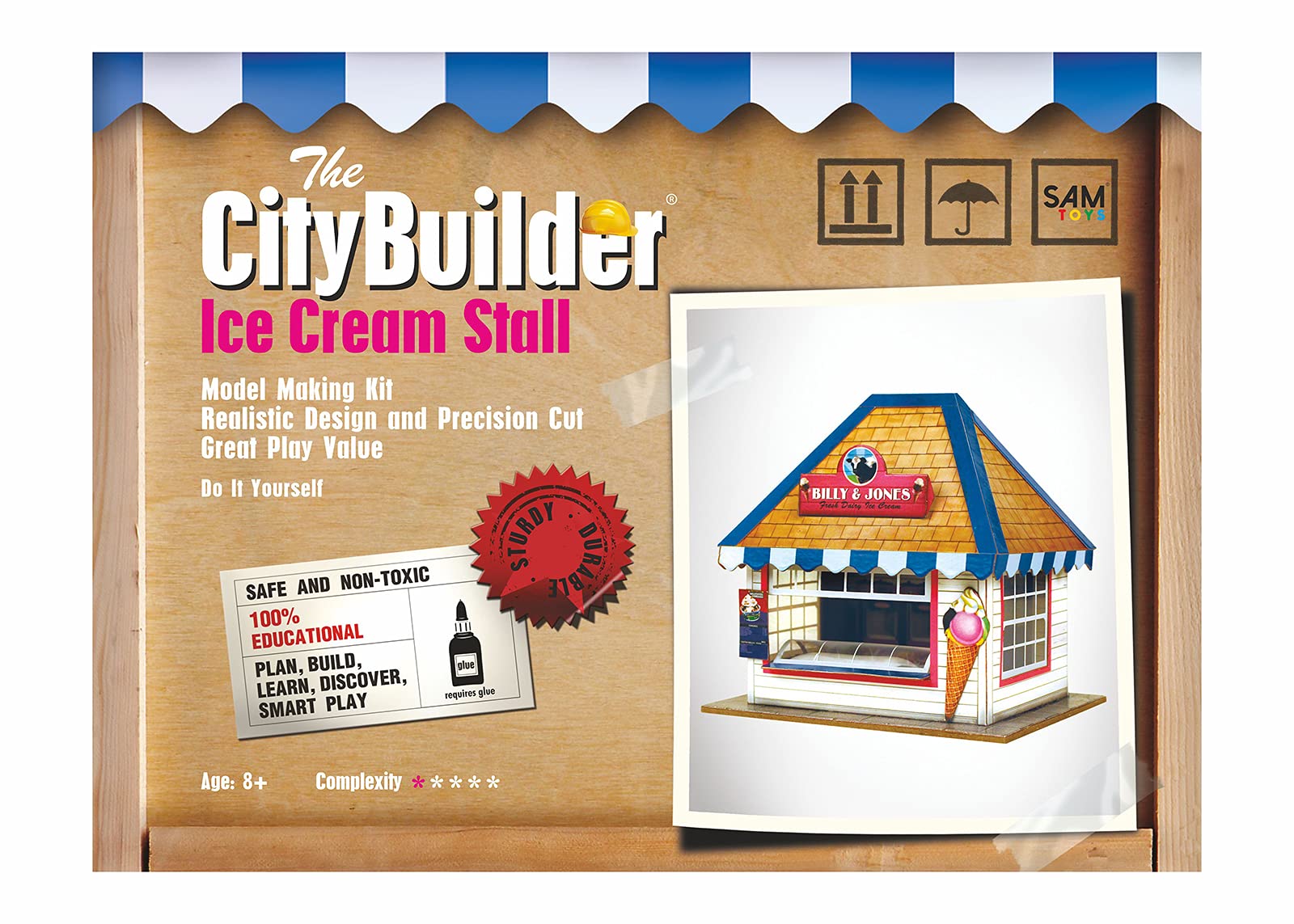 The CityBuilder O Gauge (7mm) 1:43 Scale Model Railway Building ICE Cream STALL Kit