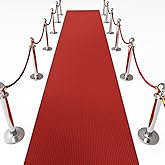 HOMBYS 450GSM Extra Thick Red Carpet Runner for Party & Events 3x10ft, Red Aisle Runner for Wedding Ceremony, Hollywood Oscars Runner Rug, Non-Slip 550 GSM Rubber Backing, No Tape Needed,(3x10 ft)