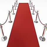 HOMBYS 450GSM Extra Thick Red Carpet Runner for
