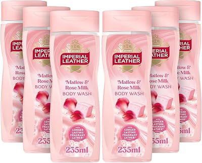 Imperial Leather Mallow & Rose Milk Body Wash 6 x 235ml Vegan Cruelty Free