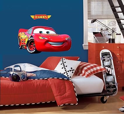 Asmi Collections PVC Wall Stickers McQueen Disney Cars
