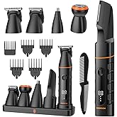 MAXGROOM Manscape All-in-One Body & Pubic Hair Trimmer for Men, No-Nick Groin & Ball Shaver, Waterproof Mens Electric Grooming Kit with LED Display, USB Rechargeable (Black)