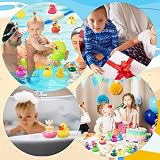 KAHEIGN 30 Pcs Rubber Ducks Random Assortment Bath Toys Mesh Bag view 7