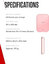 Canon Zoemini 2 Portable Photo Printer Rose Gold Bluetooth 5.0 Type-C view 6