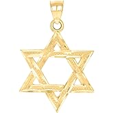 Jewels By Lux 14kt Yellow Gold Unisex Star Of David Symbol Religious Pendant
