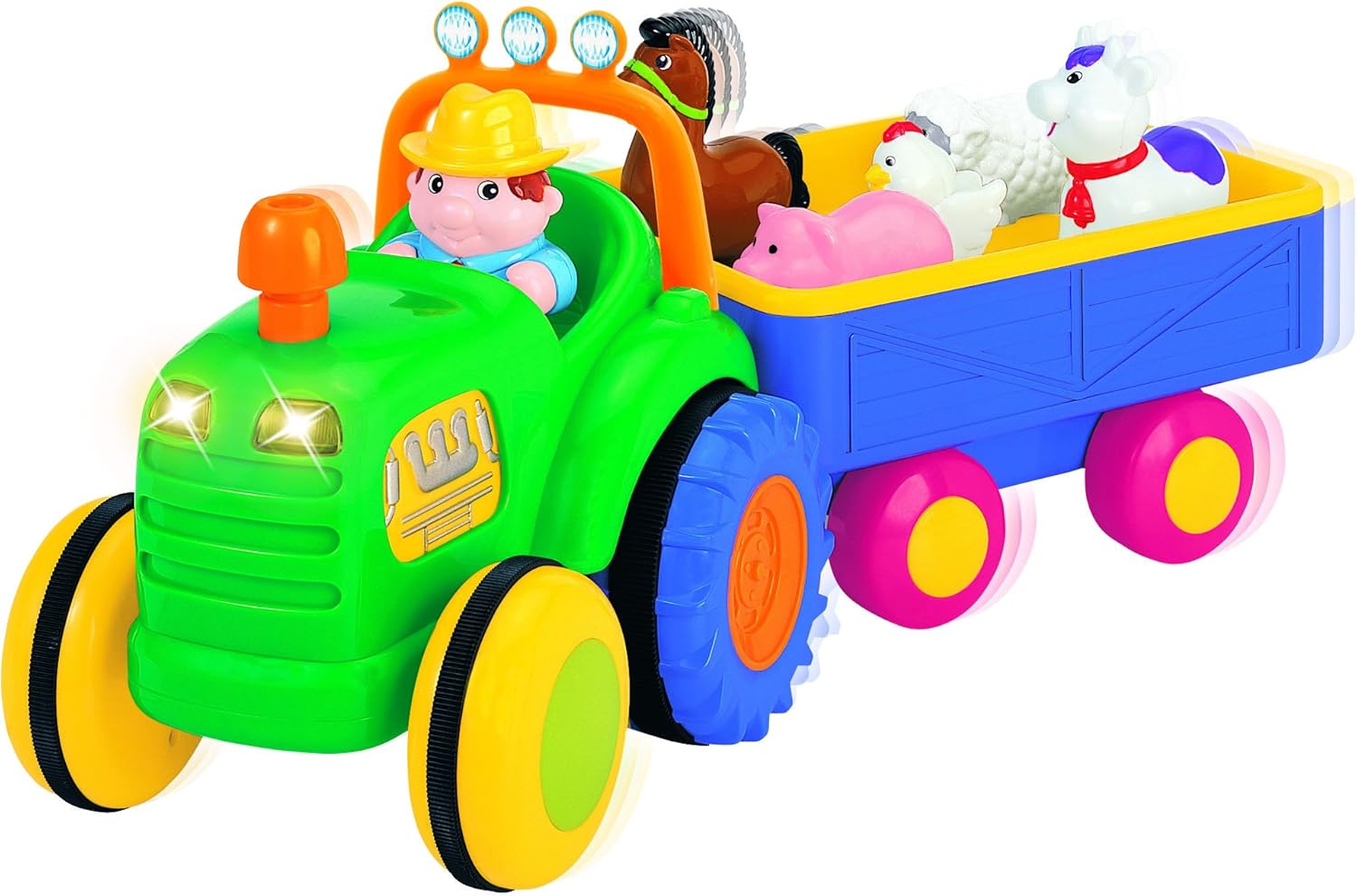 kiddieland old macdonald farm tractor & trailer set