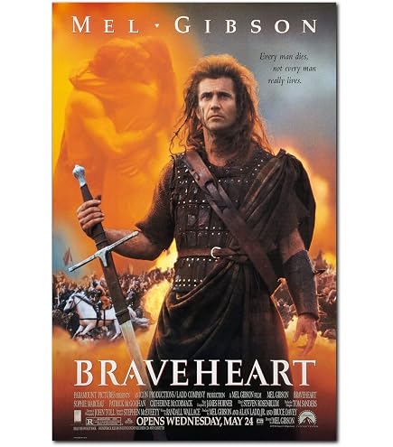Amazon.com: Braveheart Poster Movie 11x17 Mel Gibson Sophie
