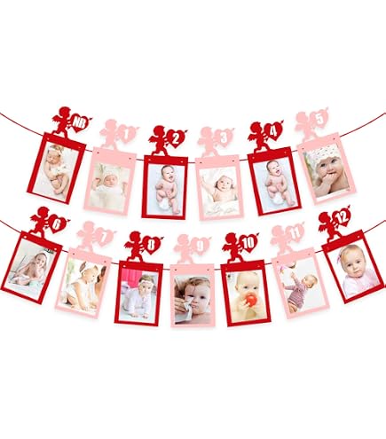 Valentine's Day High Chair Banner - Pink Red Tutu Decoration For 1st Birthday, Cake Smash Props