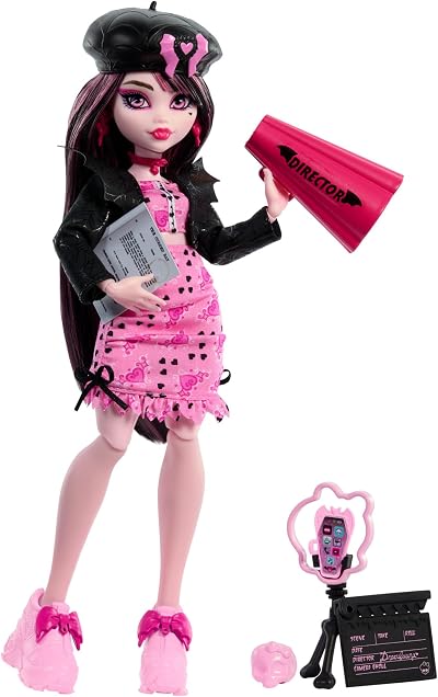 Monster High Fearbook Draculaura Doll Set with Movie Club Accessories