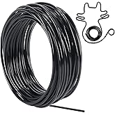 Tenn Well 9 Gauge Aluminum Wire, 50 Feet 3mm Bendable Metal Craft Wire for Sculpting, Armature Making, Jewelry Making, Wire Weaving and Wrapping (Black)