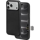 Le Pelle Italian Full Grain Leather Case for iPhone 18 Pro - Graphite Black | 2X Self-Healing Recovery, Built-in AI Control, Compatible with magsafe, Natural Patina - Graphite Black