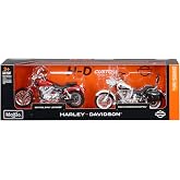 Maisto 1:18 Scale Harley Davidson Duos - 90s Series '93 Heritage Softail and '99 Dyna Low Rider Diecast Motorcycles