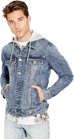 guess denim jacket mens