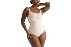 SHAPERMINT Scoop Neck Bodysuit for Women | Shapewear Body Suits for Women with Tummy Control