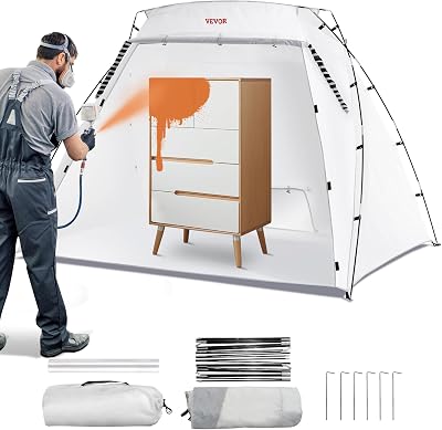 VEVOR Portable Spray Paint Shelter Tent 7.5x5.2x5.2ft with Floor DIY Hobby Booth