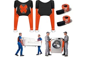 2-Person Moving Straps with Back Support-Move Furniture Easily and Safely Hold Up to 800LBS for Appliances Mattresses Heavy T