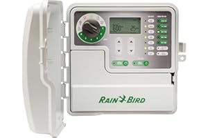 Rain Bird SST600OUT Simple-to-Set Indoor/Outdoor Sprinkler/Irrigation Timer/Controller, 6-Zone/Station (This New/Improved Model Replaces SST600O),Gray/Green