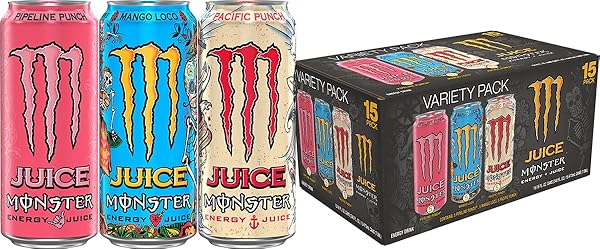 MONSTER ENERGY JUICE MONSTER VARIETY PACK, PIPELINE PUNCH,...