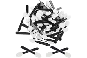 Giantree 50 Pcs Disposable Eyeshadow Applicators, Mini Eye Shadow Sponge Applicators Portable Travel Eyeshadow Brushes Makeup Applicator for Women