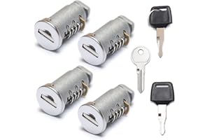 DUSLEDEL One-Key System Lock Cylinders Compatible with Thule Roof Racks and Accessories 4 Pack Lock Core and Key Kit for Car Racks System Components
