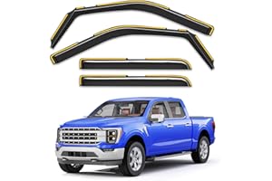 Breejoy in-Channel Rain Guards Fit for Truck Ford F150 2021 2022 2023 2024 2025 2026 SuperCrew Window Rain Guards Visors Vent Visors Window Deflector Vent Shades Car Accessories -4 pcs
