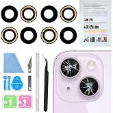 2PCS ASDAWN Back Rear Camera Lens Glass Replacement for iPhone 14 and 14 Plus Camera Glass Lens Replacement with Pre-Installed Adhesive + Repair Tool Kit + Installation Manual