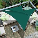 HEYOMART 5x5x5m Triangle Sun Shade Sail Green UV 98% Water Resistant view 3