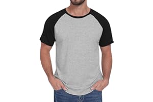 Yincro Mens Shirts Casual Raglan Short Sleeve Tee Jersey Baseball Tshirt Workout Athletic Tops