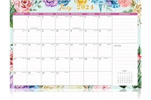 Gannyfer Desk Calendar 2024-2025 - 18 Month Calendar July 2024 - Dec 2025, 17" x 12" Large Desktop/Wall Pad Calendar, Office Supplies Perfect for Planning and Organizing In Home, School or Office - Floral