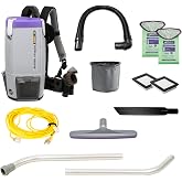 ProTeam Super Coach Pro 6 Backpack Vacuum Commercial with 2 Piece Wand Tool Kit, 6 Quart, Corded, 107308
