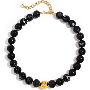 AGHTLZX Chunky Beaded Necklace for Women, Colorful Trendy Statement Summer Jewelry Gift