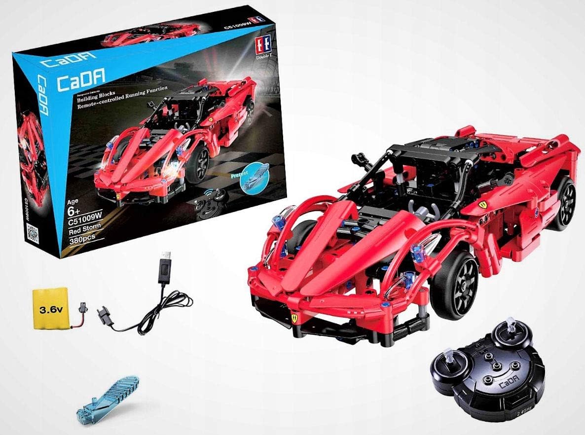 CaDA RC Ferrari La Ferrari, Red, Technical Building Box, 380 Pieces, 100% Compatible with Lego Technic: Amazon.de: Spielzeug