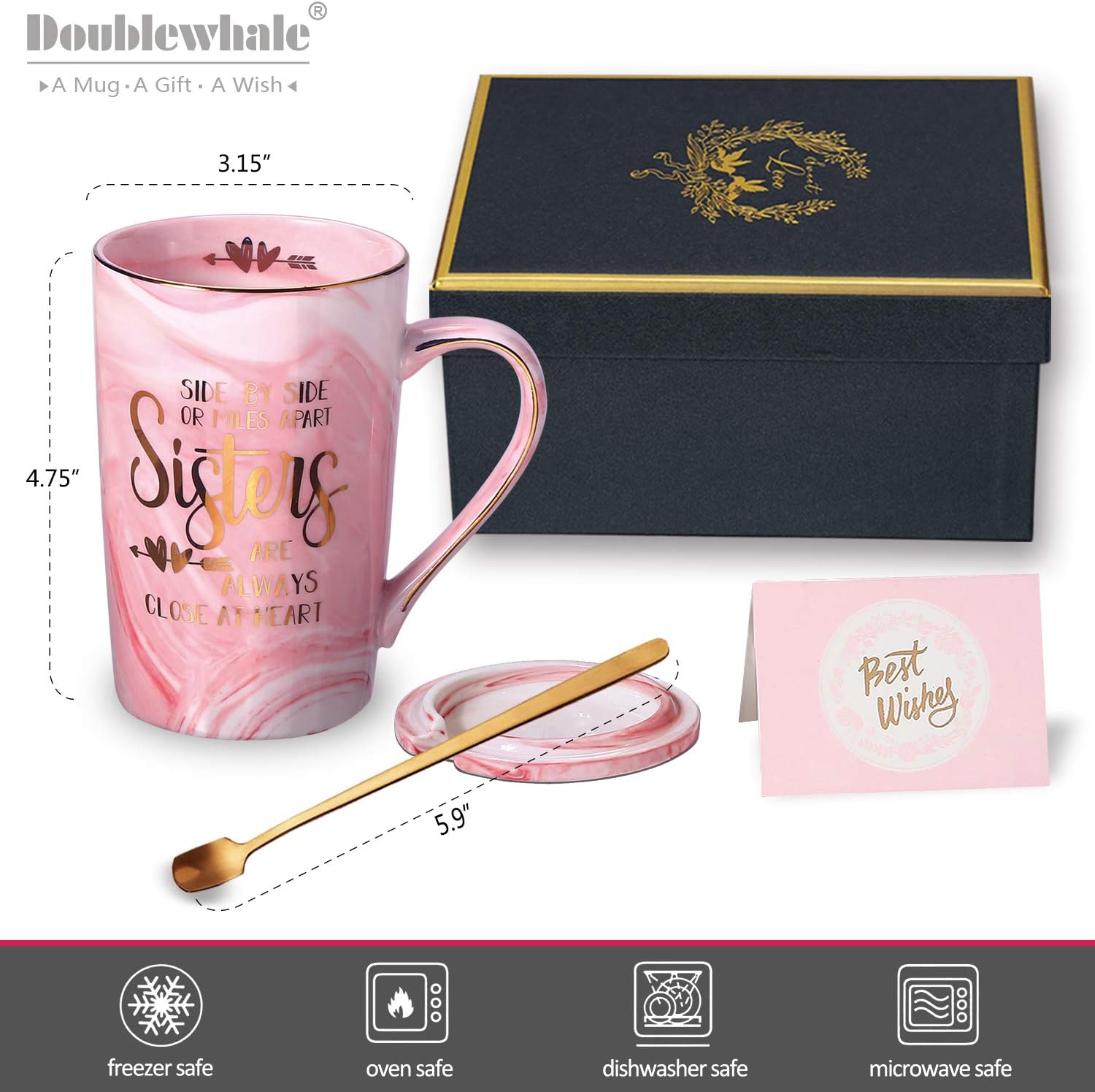 Doublewhale Sister Birthday Gifts, Sister Gifts from Brother Sisters - Image 4