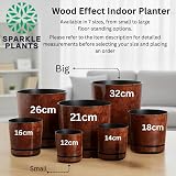 KORAD Wood Large Flower Indoor Plant Pot with Saucer 26 cm 10.2 in view 8