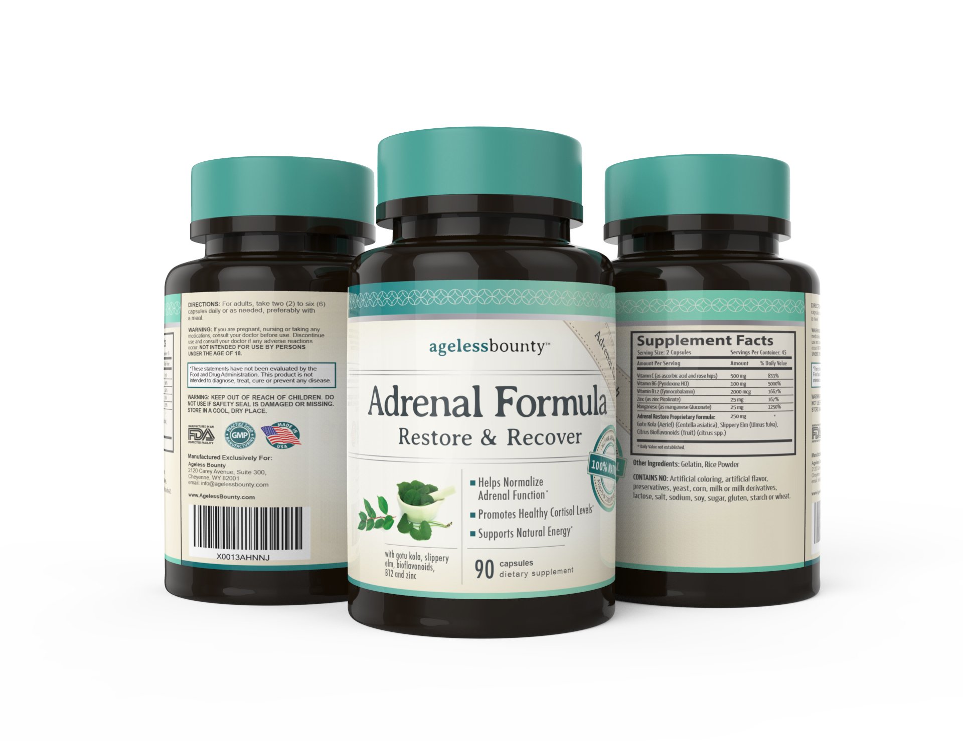 Buy Adrenal Formula Restore & Recover 3 Pack Adrenal Support