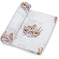 LollyBanks Muslin Swaddle Blanket | 100% Muslin Cotton | Gender Neutral Newborn and Baby Nursery Essentials for Girls and Boys, Registry | Noah's Ark Print