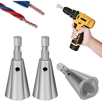 5pc Wire Stripper Twister Tool Set For Electric Drills - 8-in-1 Stripping & Twisting Kit With Wire Caps