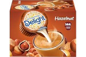 International Delight - Coffee Creamer - Hazelnut Flavoured Portion Cup - 144 x 13ml Units per Box - Deliciously Creamy & Con