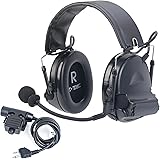 【ZTAC】 ZTactical Comta II TacticalHeadset (Z041) + U94 zPTT Kenwoo Push-to-Talk (Z113KEN) Noise Reduction Headphones Set