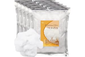 Tikjiua Pillow Fiberfill Stuffing,22.9OZ Polyester Fiber Fill Stuffing, Polyester Cushion Fiber Fill, High Resilience Fill Fiber for Stuffed Animals, Cotton Stuffing, Fiberfill DIY Craft