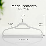 Utopia Home Velvet Coat Hangers Adult Heavy Duty Non-Slip 360° Hook White 20 view 6