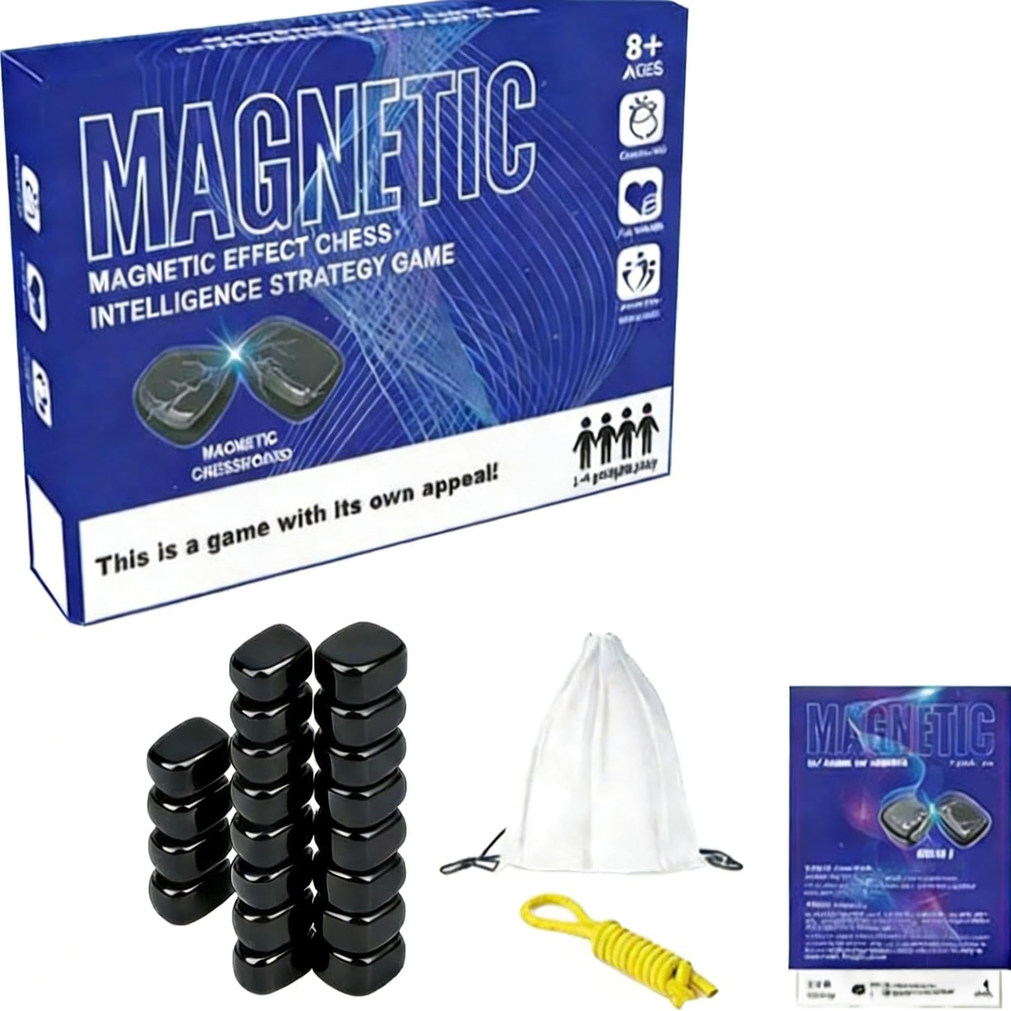 Magnetic Chess Game, Family Board Games Set for Kids and Adults,Magnetic Chess for Family Gatherings, Portable and Travel-Friendly